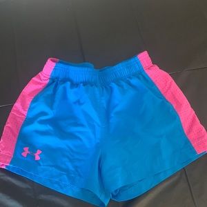 Under Armour blue and pink shorts
